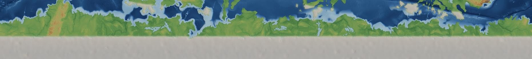 旧版的南极地区:冰盖的北缘就是南纬 75 度这条直线
